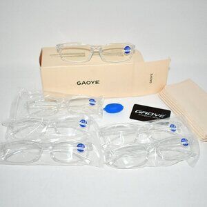 Gaoye Blue Light Reading Glasses, 1.0x Transparent Frame, NWT Condition: New Wit